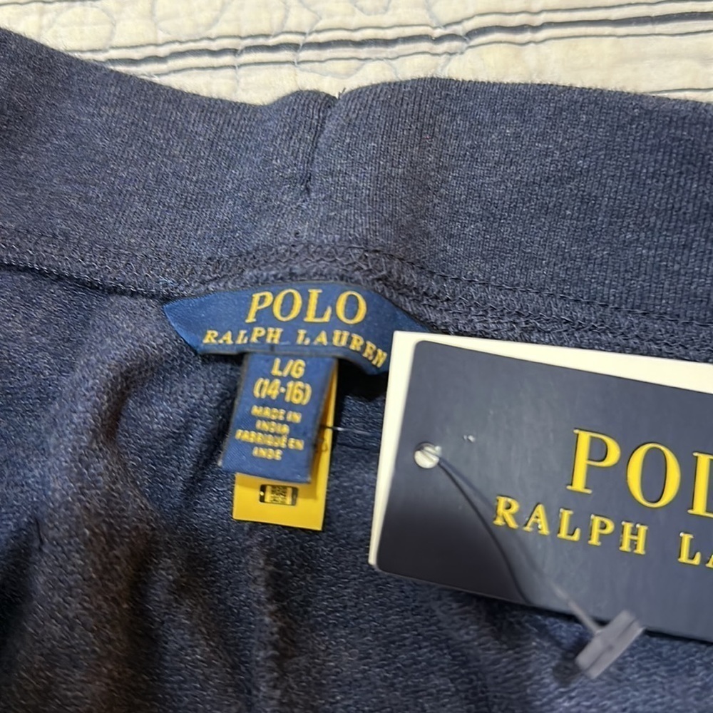 NWT Polo by  Ralph Lauren POLO Big Pony Logo Gym Shorts Blue Boy's Size … - Picture 8 of 12
